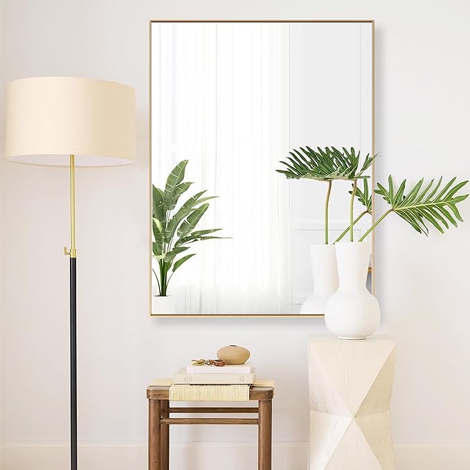 27x36 Inch Orange Gold Bathroom Mirror - Image 2