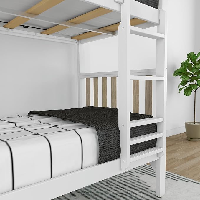 Max & Lily Bunk Bed, Scandinavian Modern Bunk Bed, Solid Wood Twin-Over-Twin - Image 6