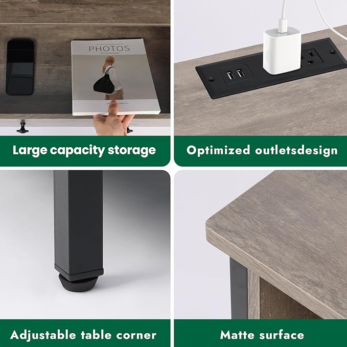 27 Inch Wide Night Stand, Lrage Wood Night Stand Set 2 - Image 4
