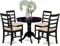 East West Furniture ANPF5-CAP-C 5 Piece Dining Set Includes a Round Kitchen by EastWestFurniture