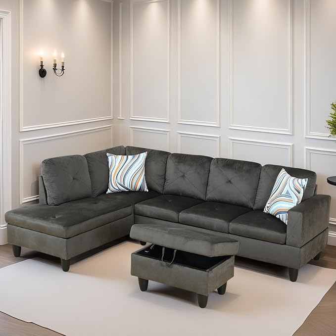L Shaped Sectional Couch Sofa, Modern Couches - Image 3