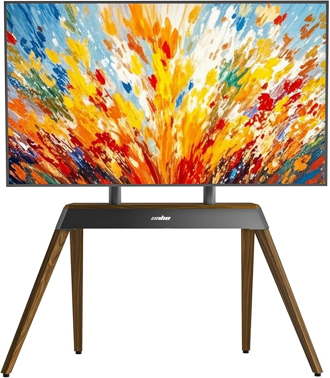 unho Art TV Floor Stand for 40 55 65 75 85 86 Inch TVs, Heavy Duty TV Stand by unho