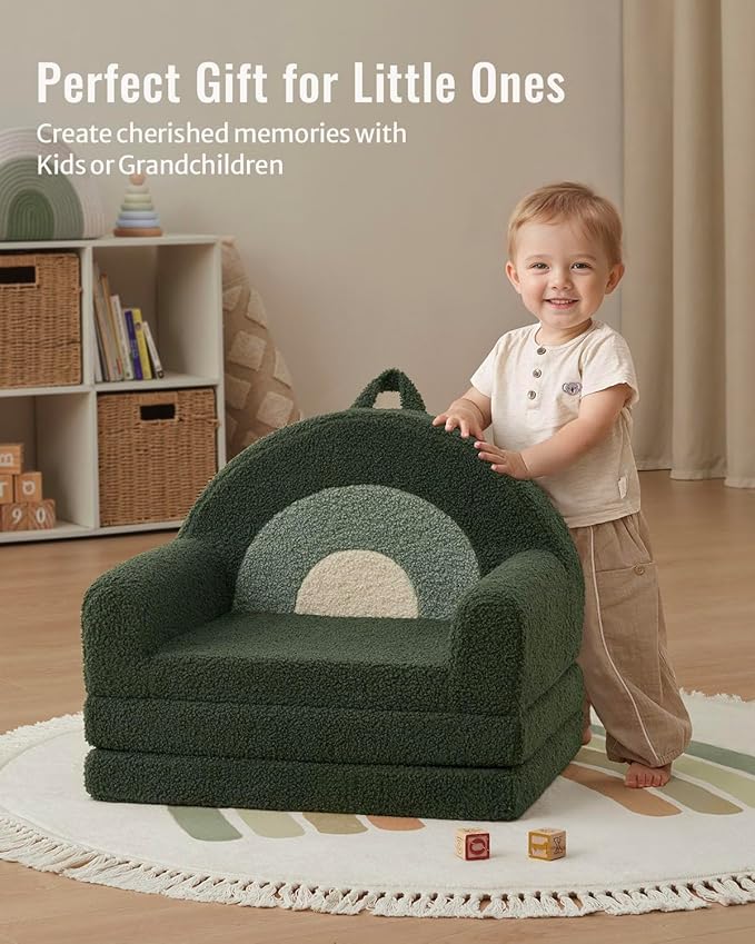 Blissful Diary Foldable Toddler Couch, 2-in-1 Comfy Toddler Chair & Lounger - Image 4