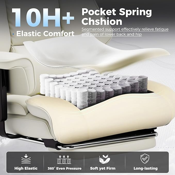 GTRACING Big and Tall Gaming Chair 400lbs Heavy Duty Office Chair - Image 3