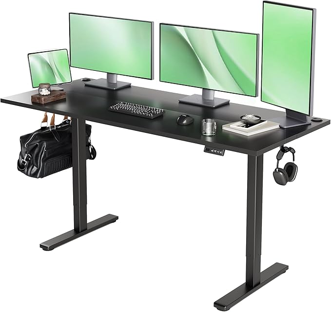 Seang Standing Desk with Adjustable Height, 63x24 Inch Electric Stand Up Desk by Unknown