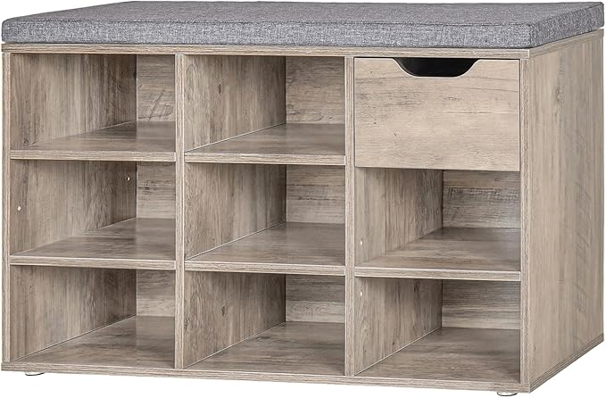DINZI LVJ Shoe Bench, Entryway Storage Bench by DINZILVJ