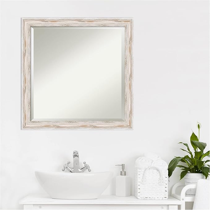 Amanti Art White Bathroom Mirror - Image 8