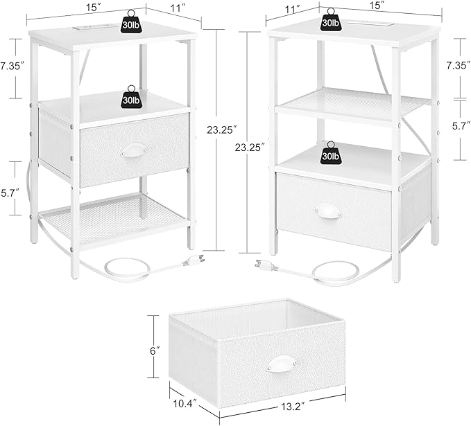Nightstands Set of 2, Night Stands - Image 3