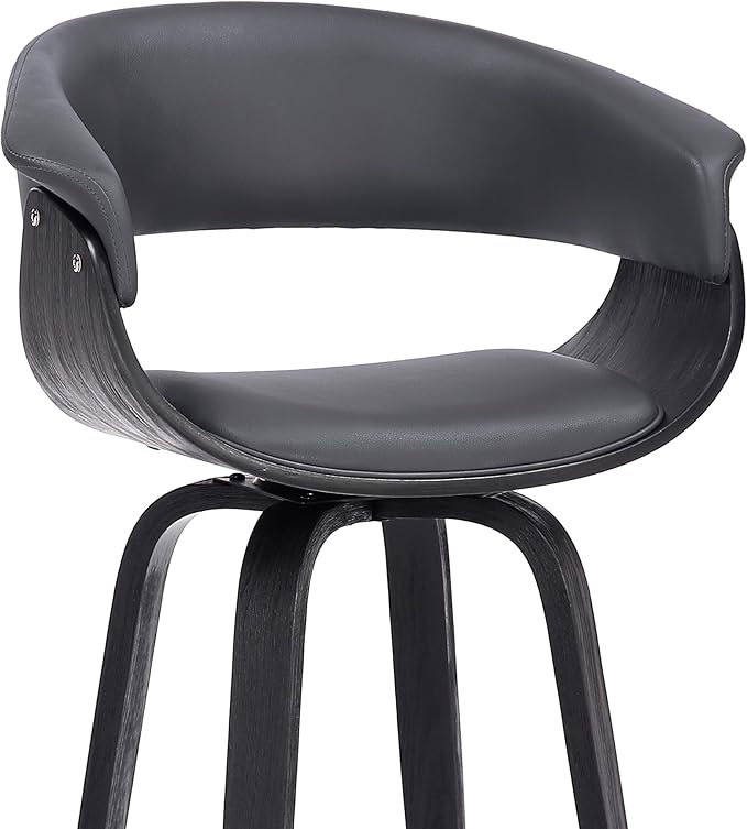 Armen Living Julyssa Mid Century Modern Swivel Bar Stool - Image 8