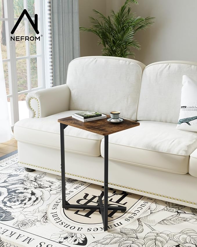 NEFROM C-Shaped End Table, Small Side Table - Image 4