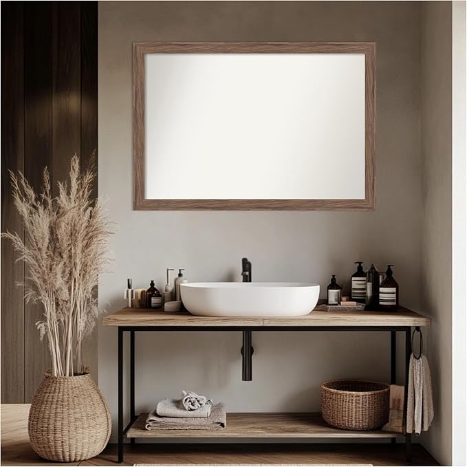Amanti Art Brown Bathroom Mirror - Image 4