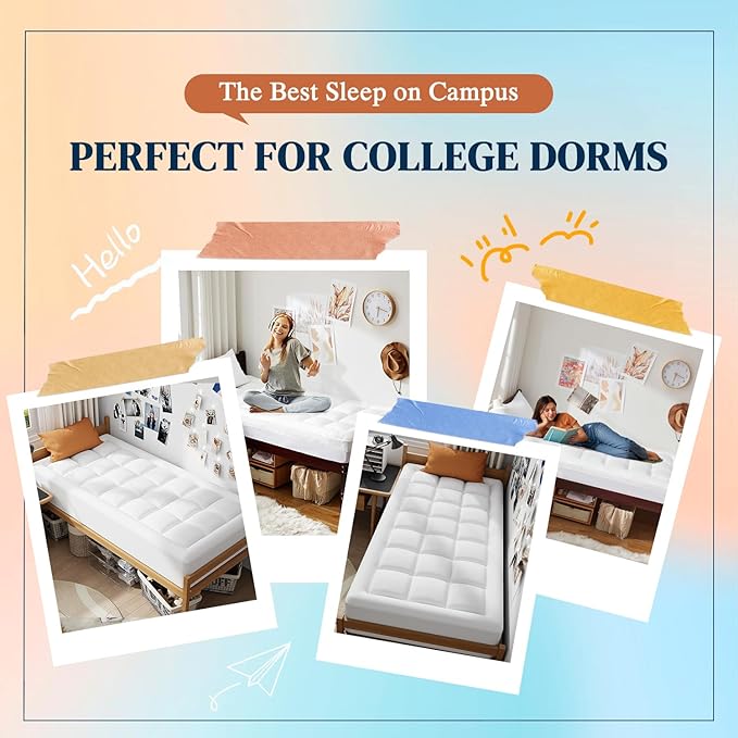 ELEMUSE Twin XL Dual Layer 3 Inch Memory Foam Mattress Topper - Image 5