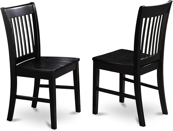 East West Furniture LGVA5-BLK-W 5 Piece Kitchen Table & Chairs Set Includes a - Image 4