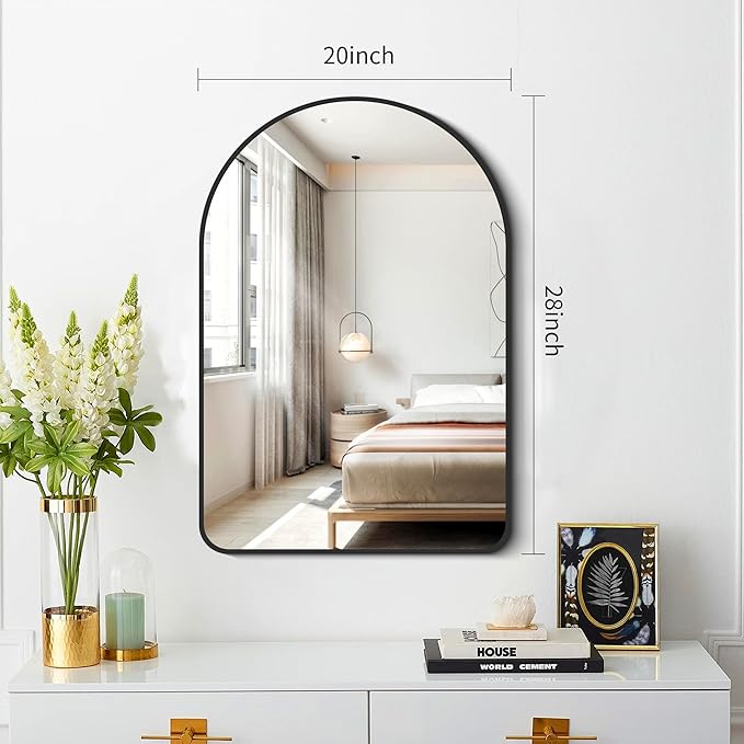 FORBATH Arched Bathroom Mirror 20x28 Inch, Bathroom Mirror Wall Mounted Modern - Image 2
