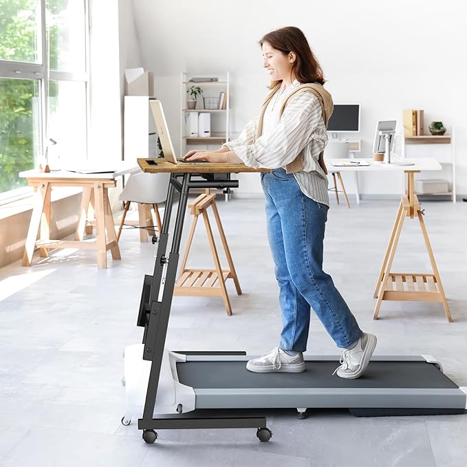 Small Standing Desk with Wheels, Portable Treadmill Desk, Rolling Desk - Image 8