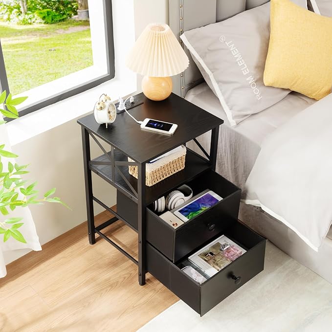 AMHANCIBLE Night Stand Set 2, End Tables Living Room - Image 6