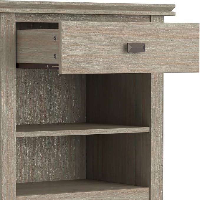 SIMPLIHOME Artisan SOLID WOOD 24 inch Wide Transitional Bedside Nightstand - Image 9