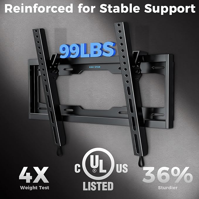 UL Listed Tilting Low Profile TV Wall Mount - Image 2