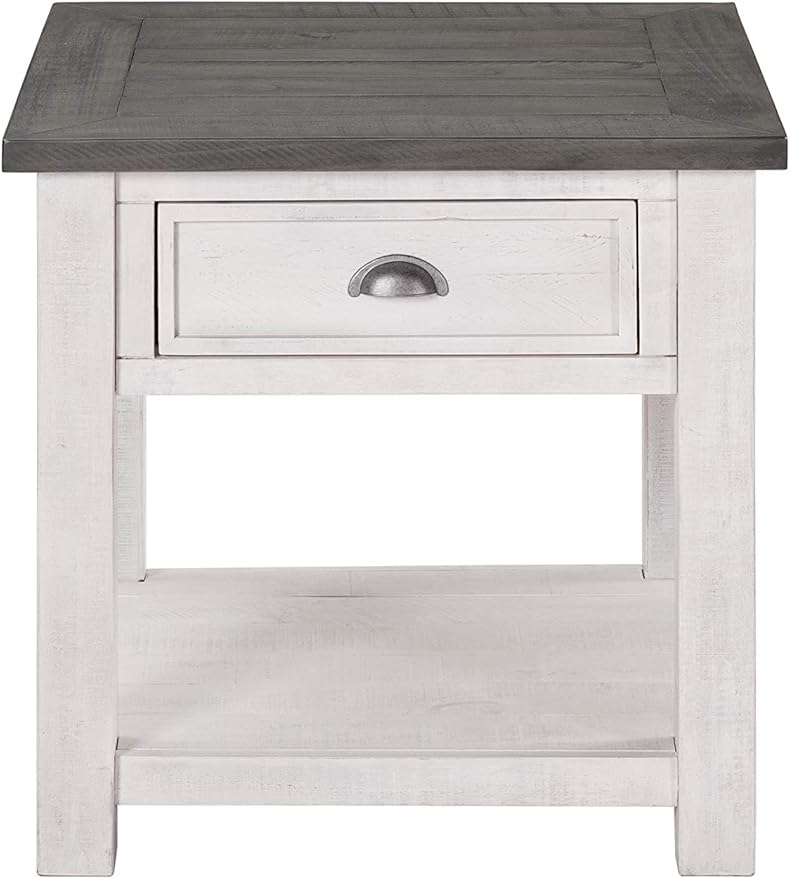 Martin Svensson Home Monterey Solid Wood End Table White - Image 4