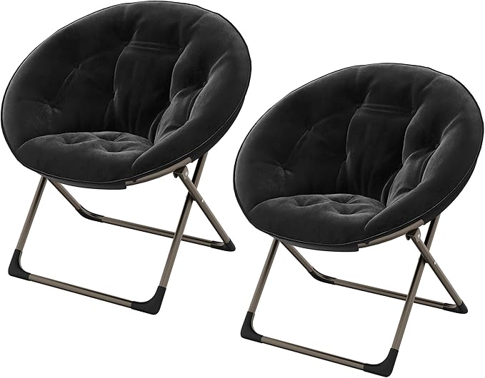 Comfy Saucer Chairs, Cozy Faux Fur Living Room Chair - Image 3