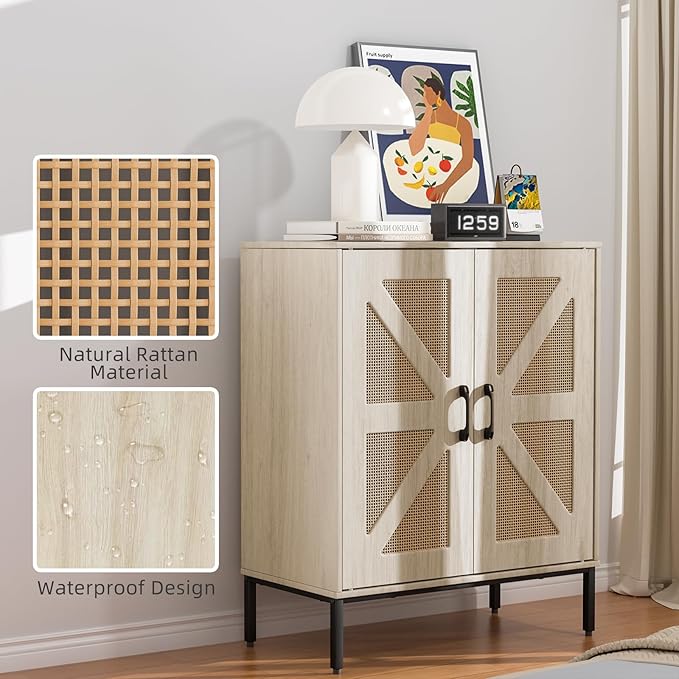 Buffet Cabinet with Storage – Waterproof MDF Sideboard & Modern Credenza with - Image 4