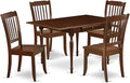 East West Furniture MZDA5-MAH-W 5 Piece Kitchen Table & Chairs Set Includes a by EastWestFurniture