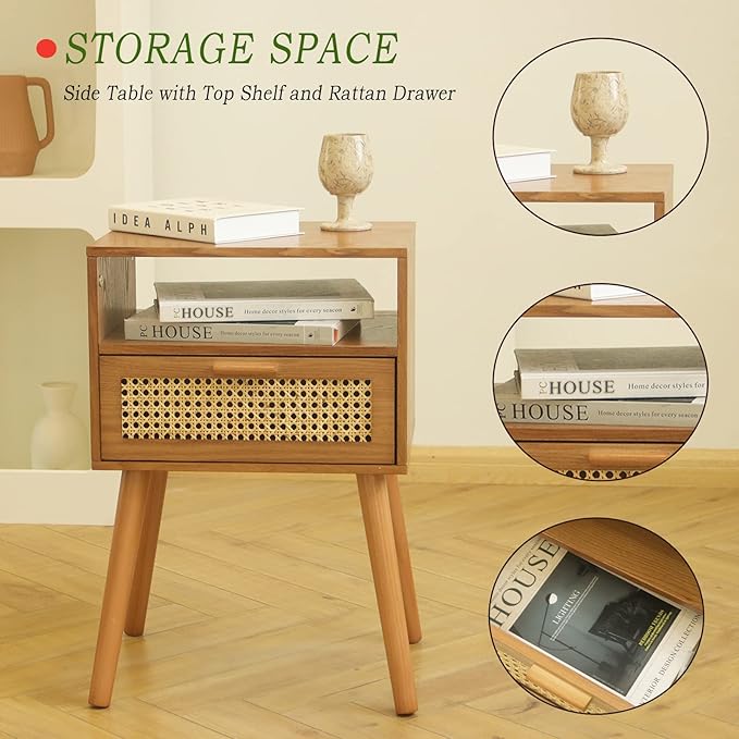 MaxSmeo Mid Century Modern Nightstand - Image 4