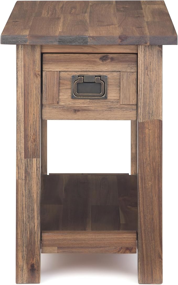 SIMPLIHOME Monroe SOLID ACACIA WOOD 14 inch Wide Rectangle Rustic Narrow Side - Image 5