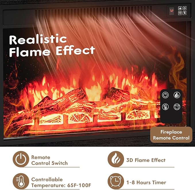 YESHOMY Electric Fireplace TV Stand - Image 5