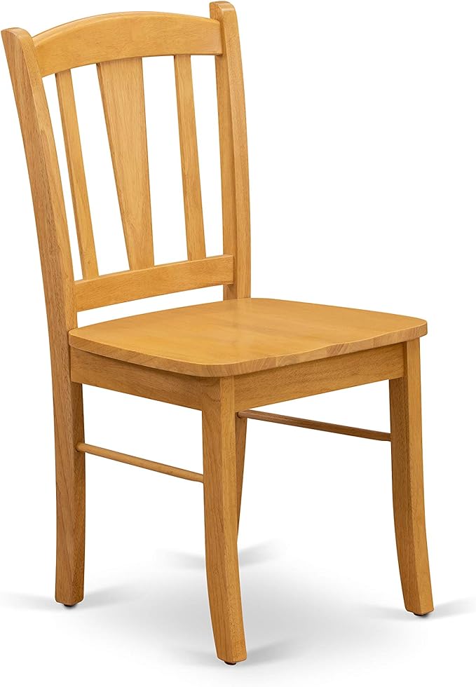 East West Furniture ESDL3-OAK-W 3 Piece Kitchen Table Set - Image 7