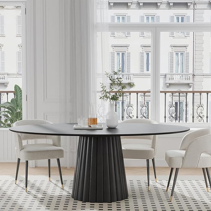 Casaphoria 67" Oval Dining Table, Modern Wood Kitchen Table - Image 7