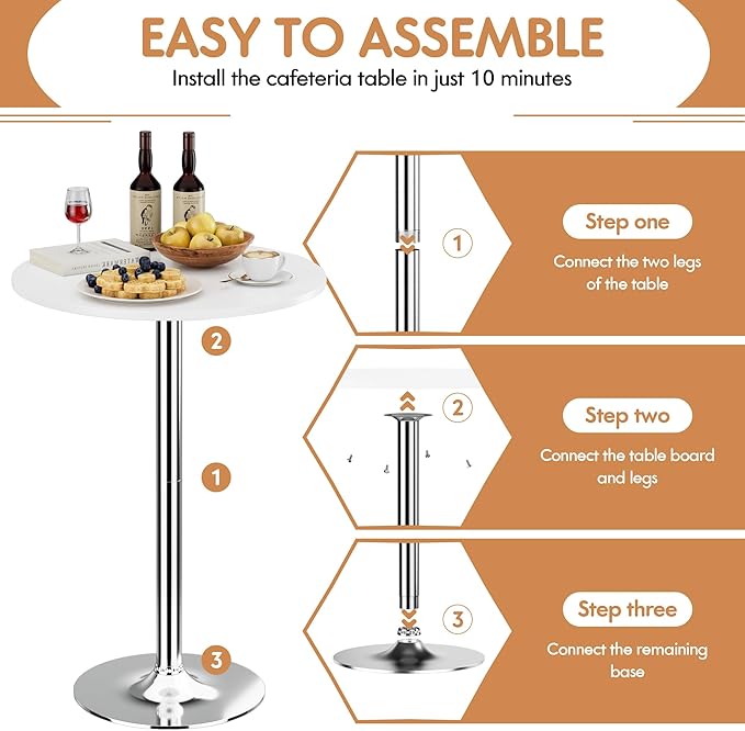 Shahoo Round Bar Table, Cocktail Tables - Image 4