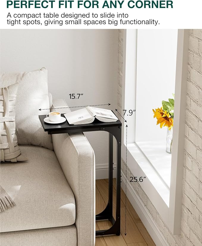 C-Shaped Side Table for Couch - Image 2