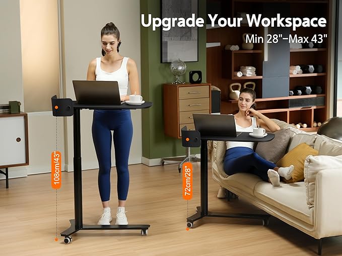 Rolling Adjustable Height Desk - Image 4