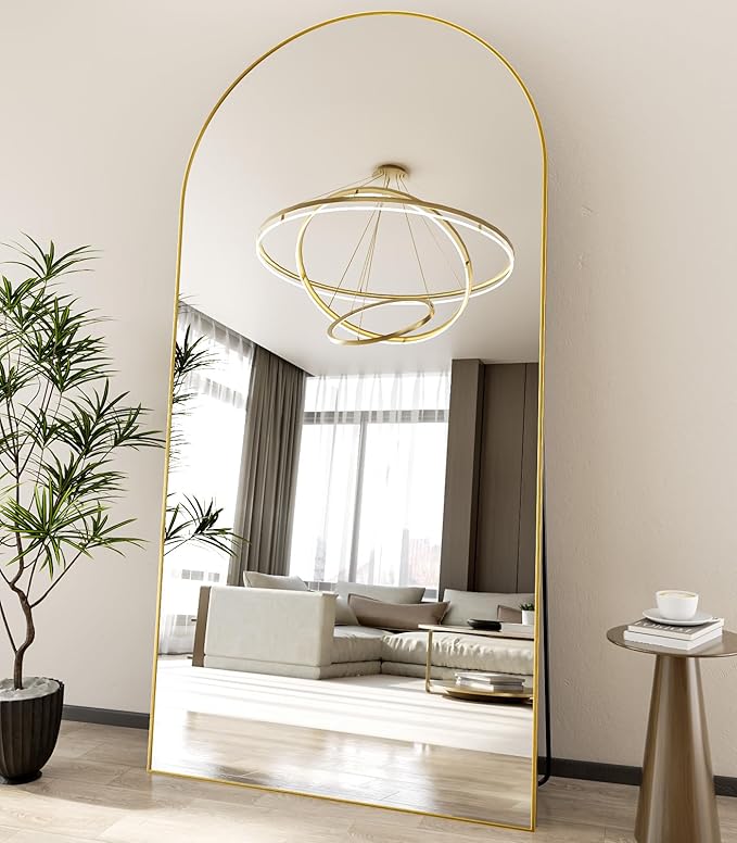 Koonmi 40"x80" Arched Full Length Mirror, Standing Hanging or Leaning by KOONMI