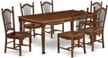 East West Furniture DODO7-MAH-W 7 Piece Modern Dining Table Set Consist of a by EastWestFurniture