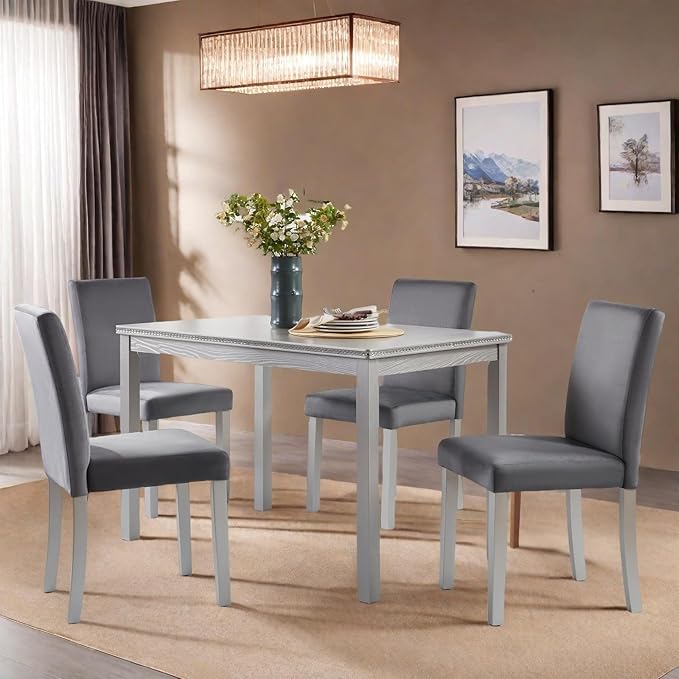 Dining Table Set for 4, 5-Piece Dining Room Table Set - Image 6