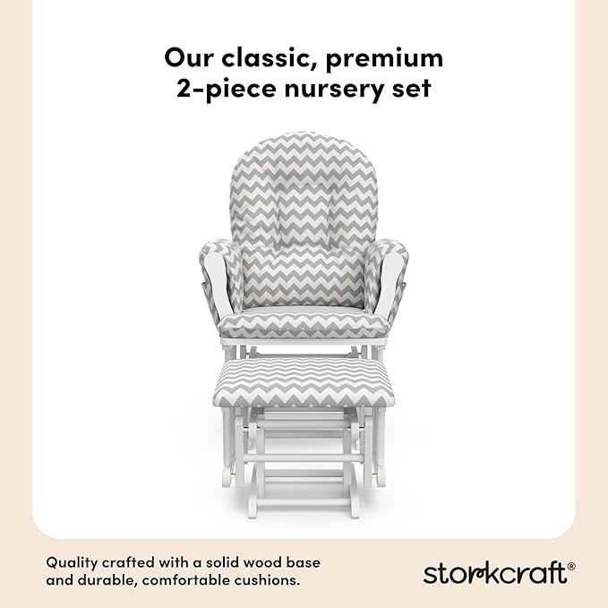 Storkcraft Premium Hoop Glider & Ottoman — GREENGUARD Gold Certified Nursery - Image 7