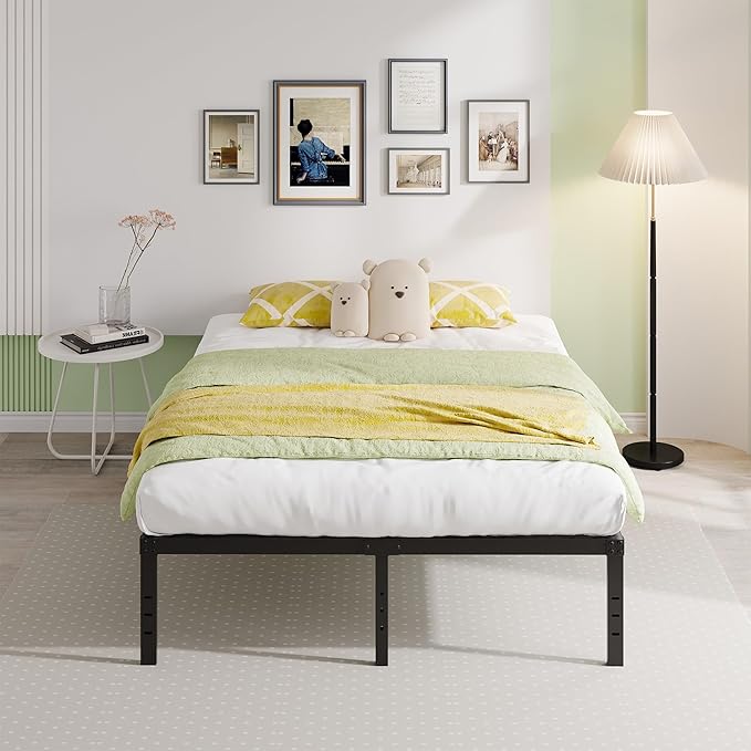 EMODA 16 Inch Bed Frame Queen Size Heavy Duty Metal Platform No Box Spring - Image 7