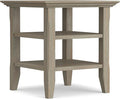 SIMPLIHOME Acadian SOLID WOOD 19 Inch Wide Square Transitional End Table in by SimpliHome