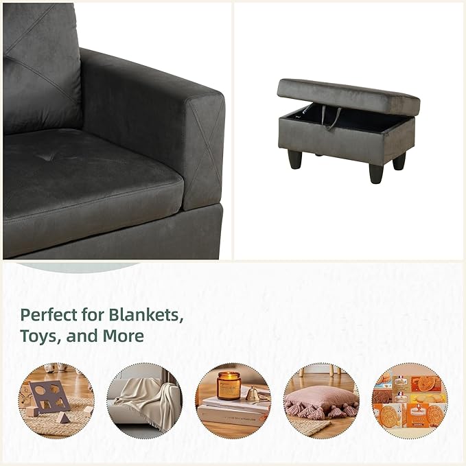 L Shaped Sectional Couch Sofa, Modern Couches - Image 4