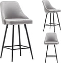 BTEXPERT® Set of 2, Premium upholstered Dining 25" High Counter Back Stool Bar by BTExpert