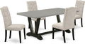 East West Furniture V697EL635-5 5 Piece Modern Dining Table Set Includes a by EastWestFurniture