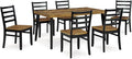 Signature Design by Ashley Blondon Rustic Chevron Dining Table and 6 Chairs by SignatureDesignbyAshley