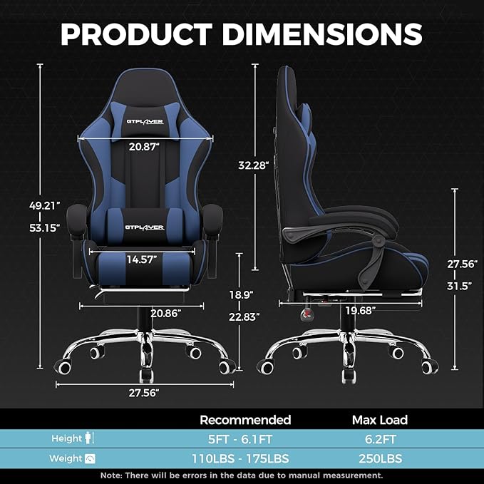 GTPLAYER Gaming Chair, Computer Chair - Image 3