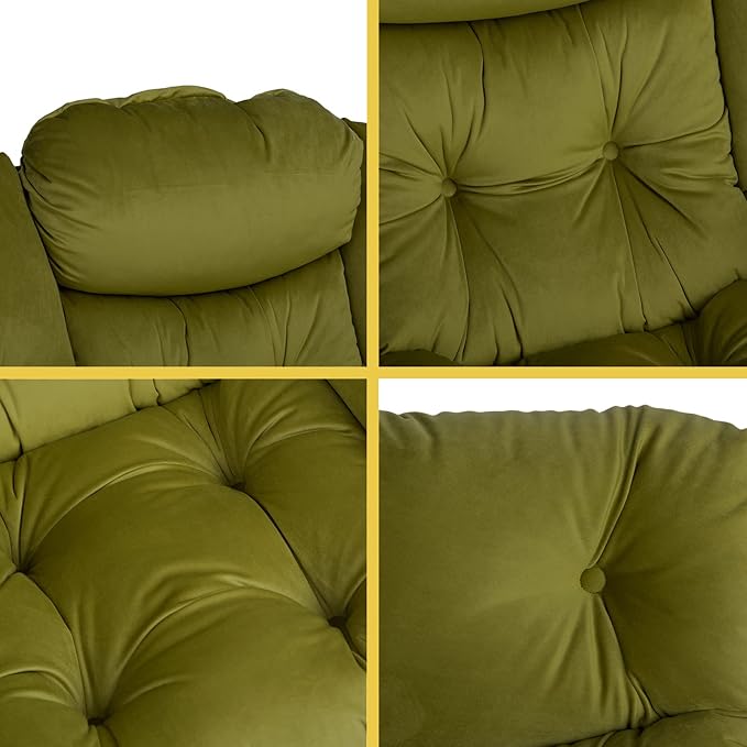 HollyHOME Modern Fabric Large Lazy Chair, Accent Oversized Comfy Reading Chair - Image 5