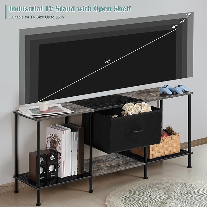 Vrisa TV Stand for 50/55 inch Television Entertainment Center - Image 3