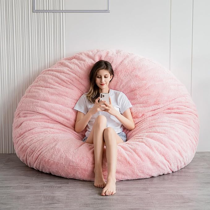 BYBYME 3 in 1 Bean Bag Chair, Convertible Chair Folds from Bean Bag to Lounger - Image 9