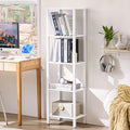 54in Tall Bookshelf 5-Tier Small Narrow Bookcase, Skinny Book Shelf by YUFAM