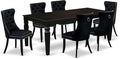 East West Furniture LGDA7-BLK-24 7 Piece Dining Table Set Consists of a by EastWestFurniture